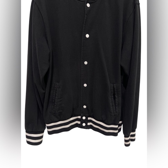 American Rag Black & White Varsity Style Jacket Large - Picture 3 of 6